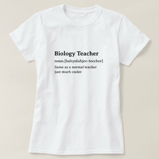 辞書おもしろい定義生物学先生 Tシャツ (デザイン正面)