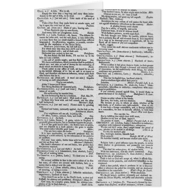 辞書からのページ (正面)