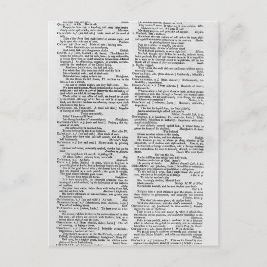 辞書からのページ ポストカード (正面)