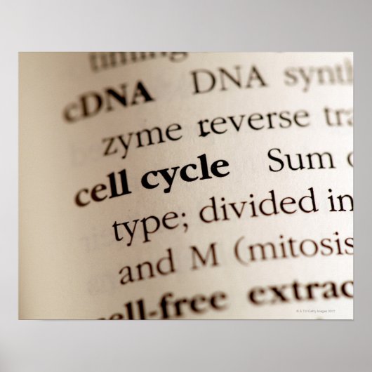 辞書における化学用語のクローズアップ ポスター (正面)