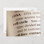 辞書における化学用語のクローズアップ ポストカード (正面/裏面)