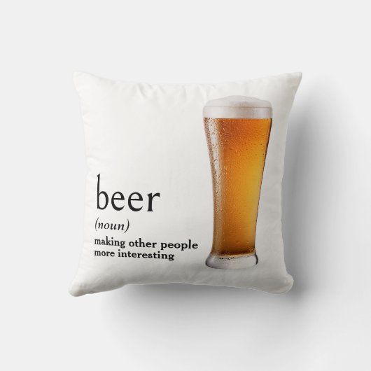 辞書によるビールの定義 クッション (裏面)