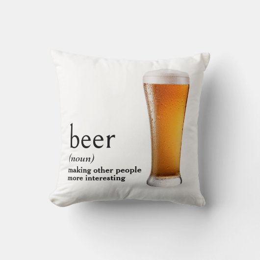 辞書によるビールの定義 クッション (正面)