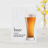 辞書によるビール誕生日の定義 カード (黄色い花)