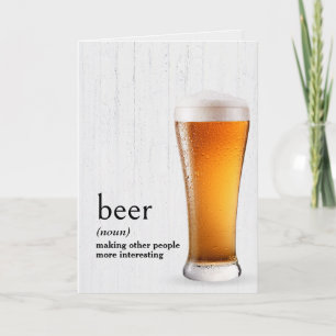 辞書によるビール誕生日の定義 カード