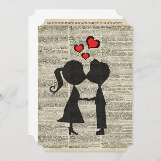 辞書のページに描かれた愛のイラスト (正面/裏面)