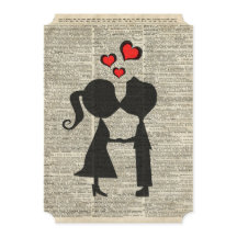 辞書のページに描かれた"I love you"のイラスト