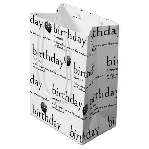 辞書の意味誕生日 ミディアムペーパーバッグ