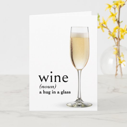 辞書の誕生日用WINEの定義 カード (黄色い花)