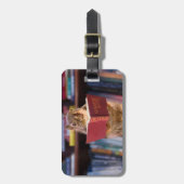 辞書を読んでいる頭が切れるなリス ラゲッジタグ (正面縦)