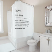 辞書スタイルの愛の定義白黒 シャワーカーテン (インサイチュ)