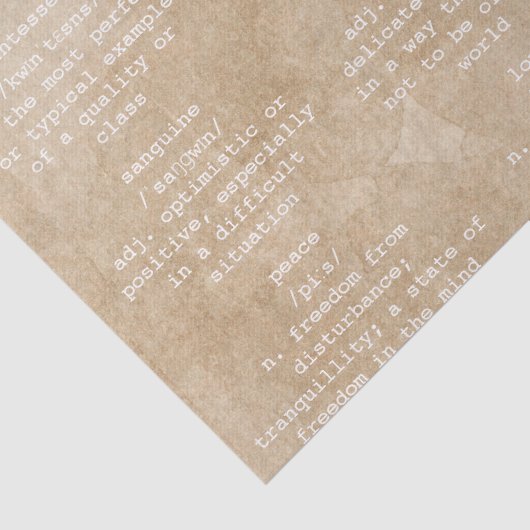 辞書タイプライターワードアンティーククラフト紙 薄葉紙 (詳細)