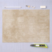 辞書タイプライターワードアンティーククラフト紙 薄葉紙 (クラフト)