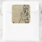 辞書ビクトリアンページの子 スクエアシール (バッグ)