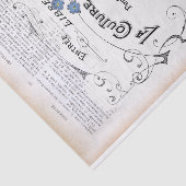 辞書フランスのページ文字ブルーフラワーデクページ 薄葉紙 (詳細)