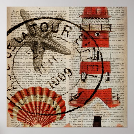 辞書プリントアートコースタルシーシェルライトハウス ポスター (正面)