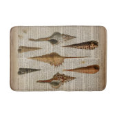 辞書プリントフランスのビーチ貝 バスマット (正面)