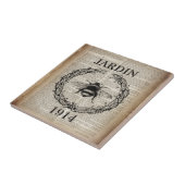 辞書プリントフランスの国ヴィンテージビー タイル (側面)