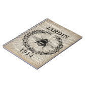 辞書プリントフランスの国ヴィンテージビー ノートブック (左側)