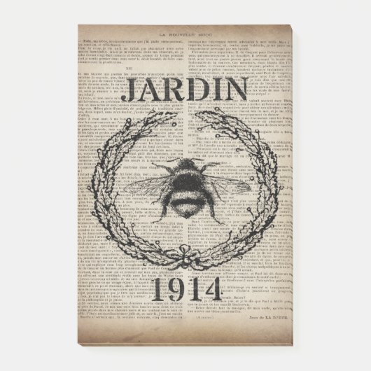 辞書プリントフランスの国ヴィンテージビー ポストイット (正面)