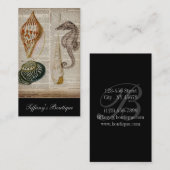 辞書プリントフランスの国ヴィンテージ貝殻 名刺 (正面/裏面)