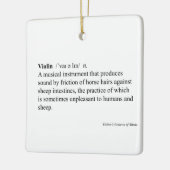 辞書ユーモアのある定義音楽 セラミックオーナメント (左)