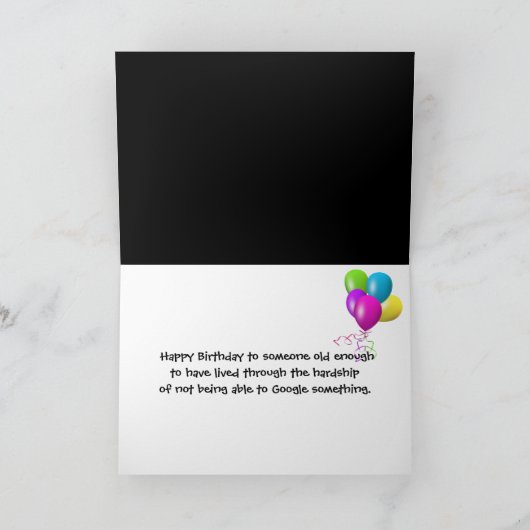 辞書定義誕生日 カード (内部)