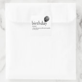 辞書定義誕生日 スクエアシール (バッグ)