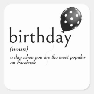 辞書定義誕生日 スクエアシール