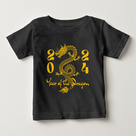 辰年のゴールド ベビーTシャツ (正面)