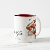 辰年の中国のな(占星術の)十二宮図の芸術 ツートーンマグカップ (正面右)