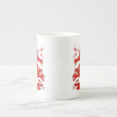 辰年の骨灰磁器のマグ ボーンチャイナマグカップ (正面)