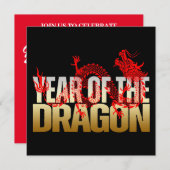 辰年カスタム誕生日パーティー 招待状 (正面/裏面)