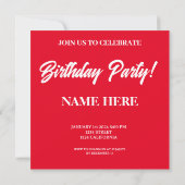 辰年カスタム誕生日パーティー 招待状 (裏面)