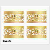 辰年ゴールデンドラゴン 長方形シール (シート)