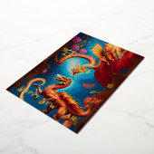 辰年フォイル新年ARTカード 箔招待状 (回転した状態)