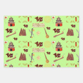 辰年中国ののお気に入りミュージックラック ラッピングペーパーシート (正面3)