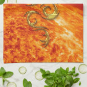 辰年中国のアジアタオル（日あり） キッチンタオル (折り畳み)