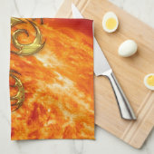 辰年中国のアジアタオル（日あり） キッチンタオル (四つ折り)