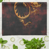 辰年中国のアジアントレボル キッチンタオル (折り畳み)