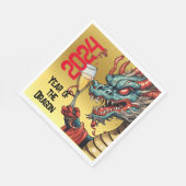 辰年中国のサービス新年 スタンダードランチョンナプキン (角)