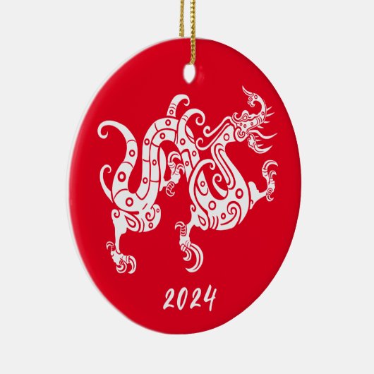 辰年中国の新年 セラミックオーナメント (右)