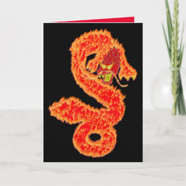 辰年中国の旧正月グリッター シーズンカード