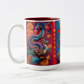 辰年中国の星占い標識誕生日 ツートーンマグカップ (左)