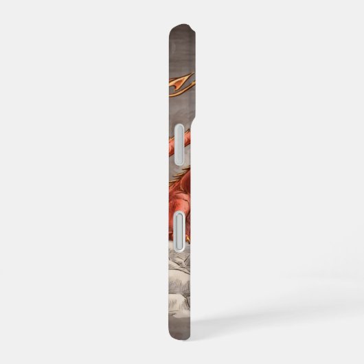 辰年中国の〔占星術の〕十二宮図アートiPhoneケース iPhone 16ケース (右側面)