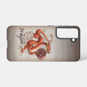 辰年中国の〔占星術の〕十二宮図アートiPhoneケース Samsung Galaxyケース (裏面横)