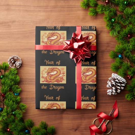 辰年包装紙 ラッピングペーパー (クリスマスギフト)