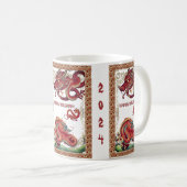 辰年木材のパーソナライズ コーヒーマグカップ (正面右)