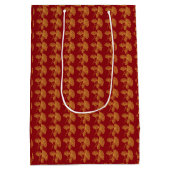 辰年赤金ゴールドの陳腐な傾向 ミディアムペーパーバッグ (裏面)