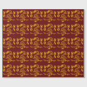 辰年金ゴールド ラッピングペーパー (フラット)